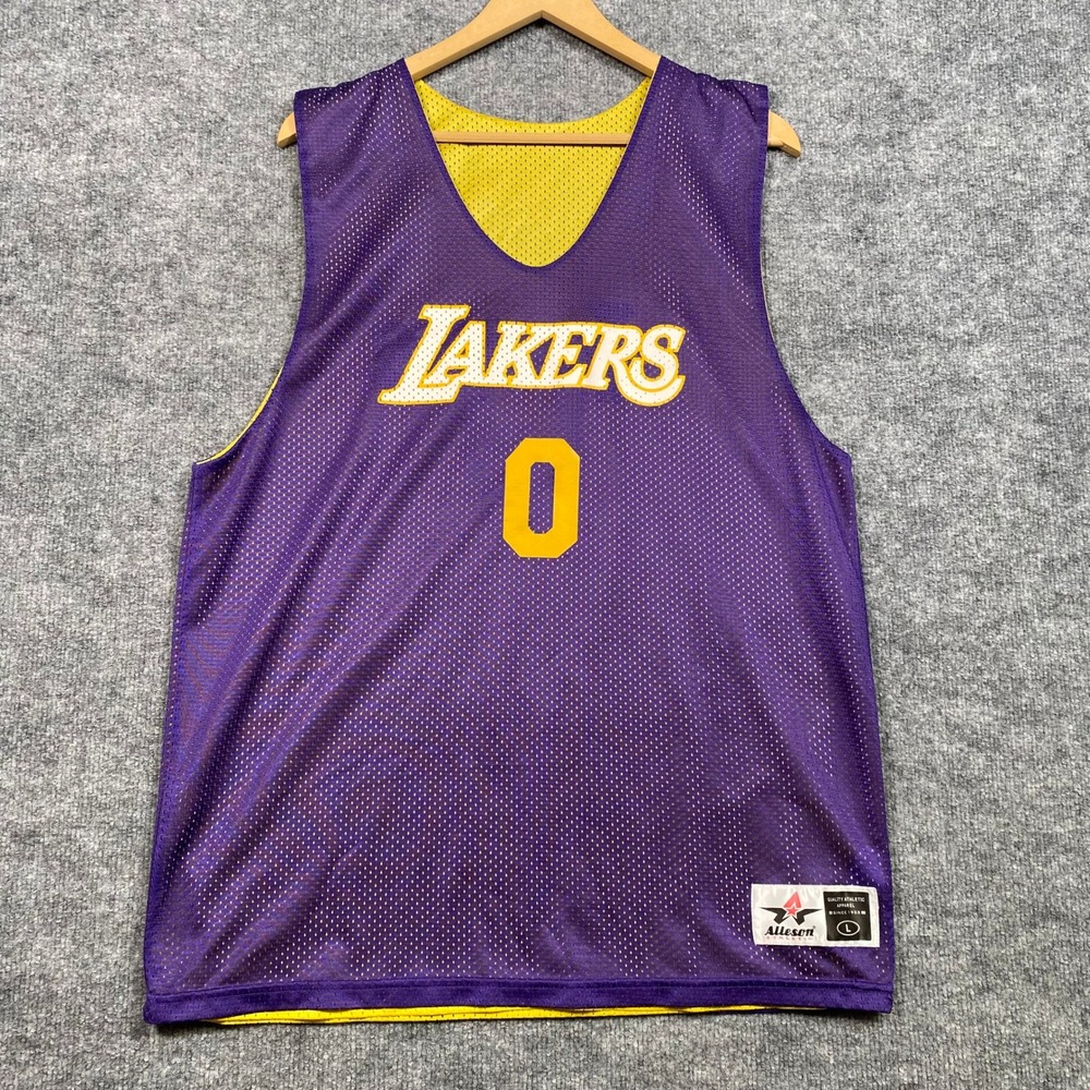 Alleson Athletic Lakers Reversible Basketball Jersey Mens Large Purple Gold 0